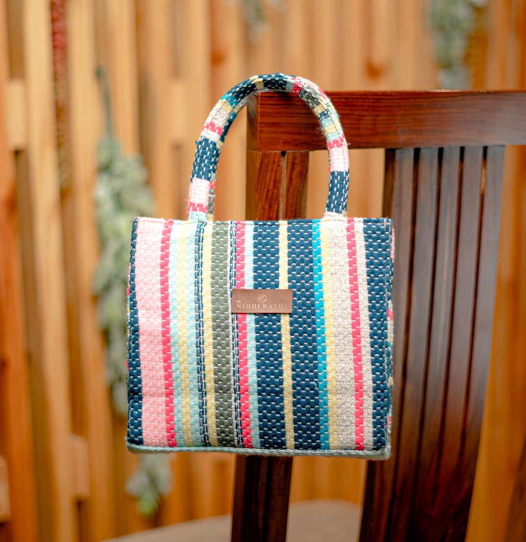 Nidhi_Rathi_Blue_Striped_Shopper_Tote_Bag_With_Tasselled