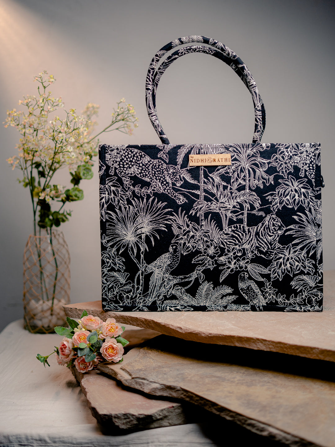 Nidhi_Rathi_Floral_Printed_Structured_Tote_Bag