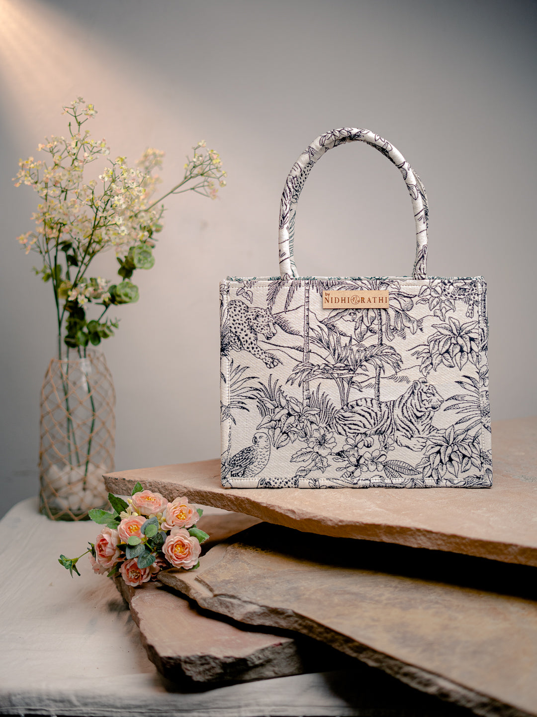 Nidhi_Rathi_Floral_Printed_Structured_Tote_Bag