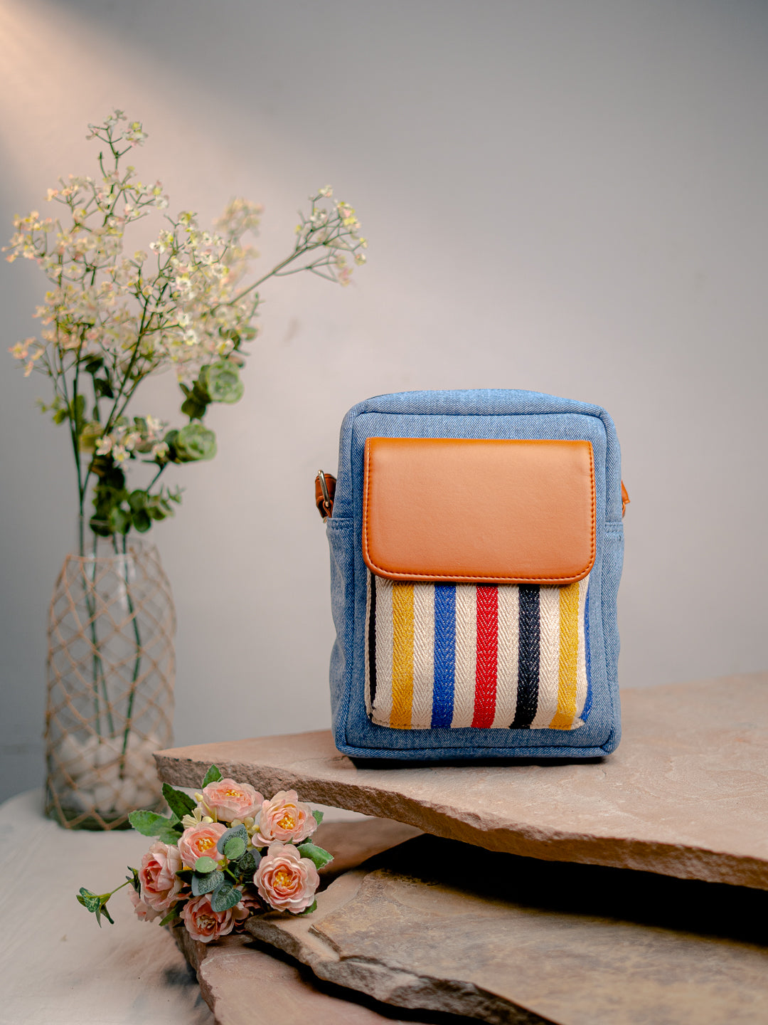 Nidhi_Rathi_Blue_Striped_Oversized_Structured_Handheld_Bag