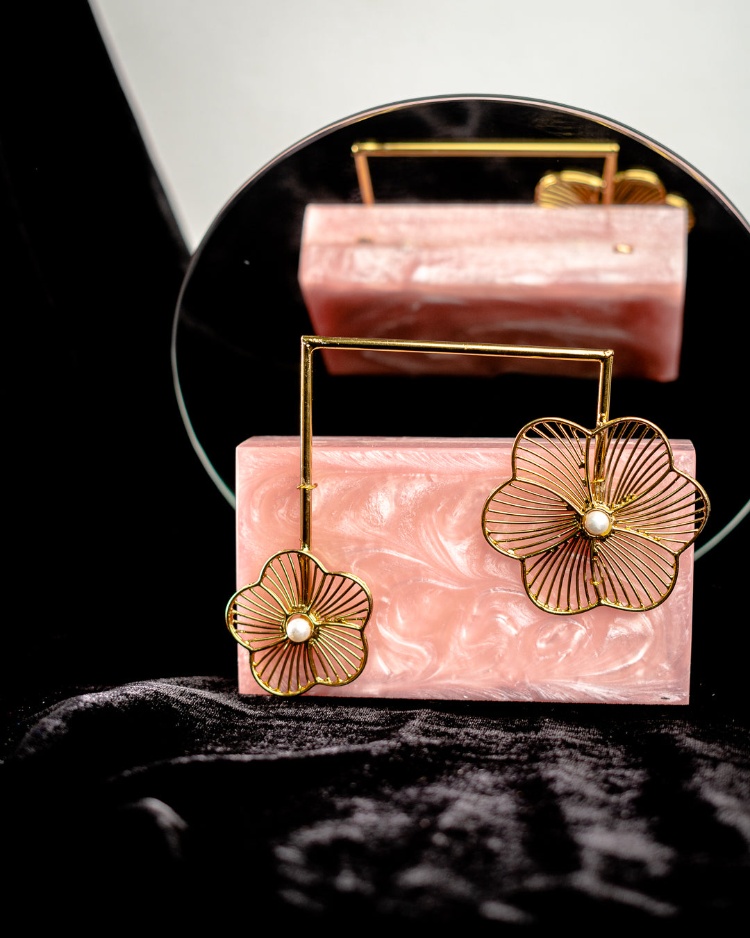 Pink_Solid_Party_Box_Clutches_With_Attractive_Brass_Handle_Nidhi_Rathi