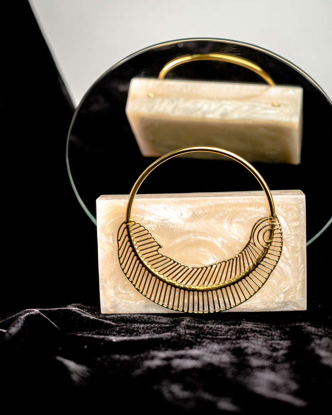 Beige_Solid_Party_Box_Clutches_With_Attractive_Brass_Handle_Nidhi_Rathi
