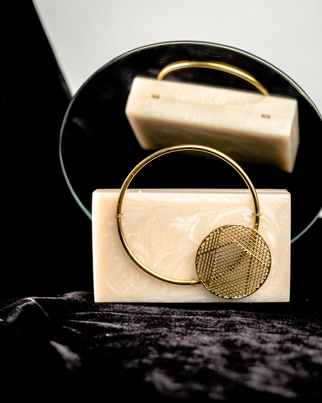 Beige_Solid_Party_Box_Clutches_With_Attractive_Brass_Handle_Nidhi_Rathi