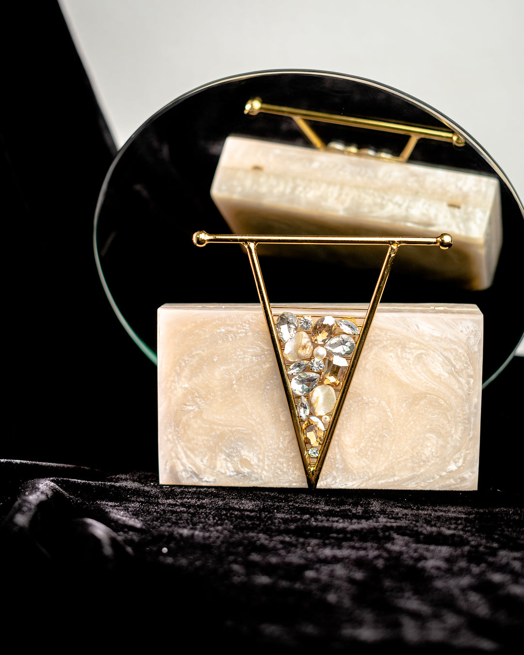 Beige_Solid_Party_Box_Clutches_With_Attractive_Brass_Handle_Nidhi_Rathi