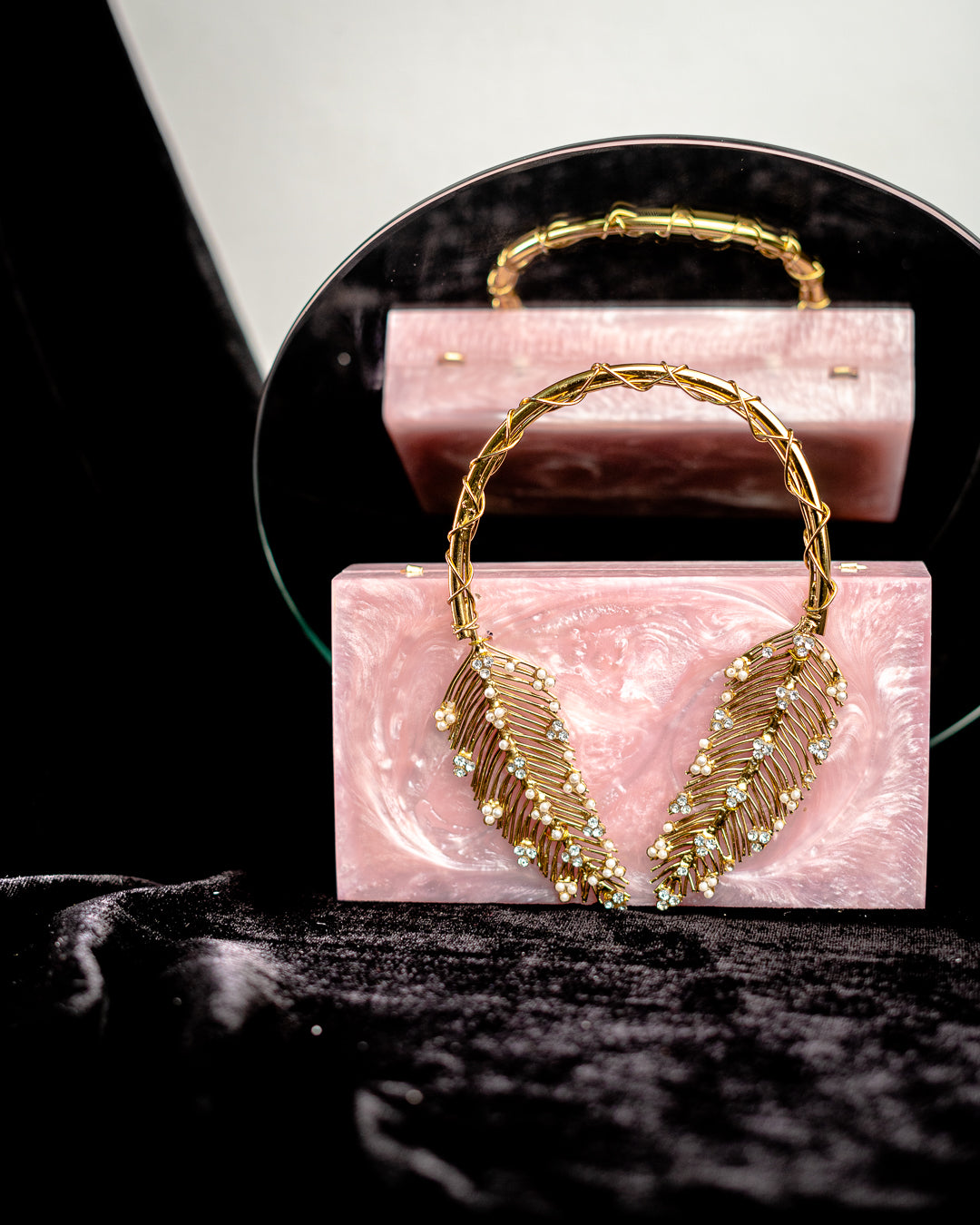Pink_Solid_Party_Box_Clutches_With_Attractive_Brass_Handle_Nidhi_Rathi