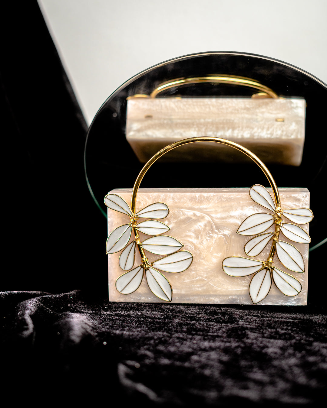 Beige_Solid_Party_Box_Clutches_With_Attractive_Brass_Handle_Nidhi_Rathi