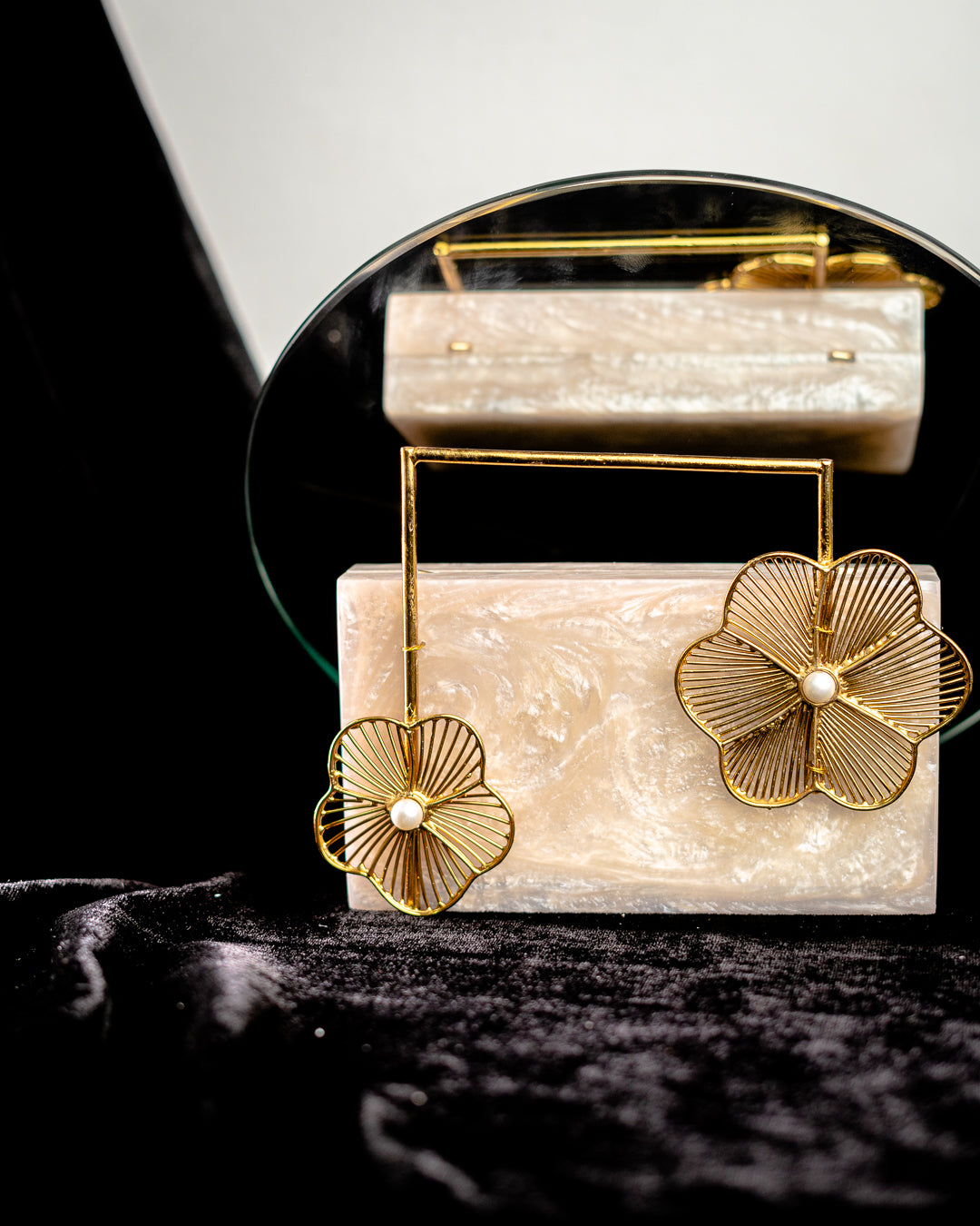 Beige_Solid_Party_Box_Clutches_With_Attractive_Brass_Handle_Nidhi_Rathi