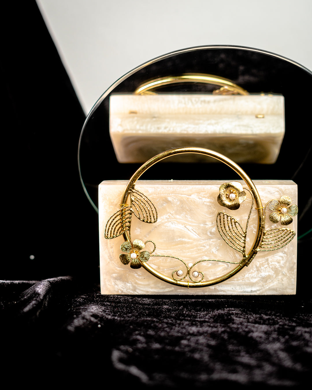 Beige_Solid_Party_Box_Clutches_With_Attractive_Brass_Handle_Nidhi_Rathi