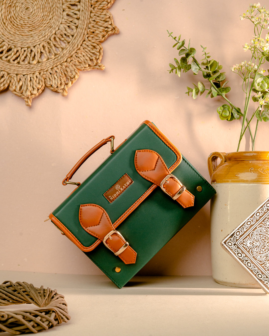 Green_Solid_Casual_Handheld_Bag_Nidhi_Rathi