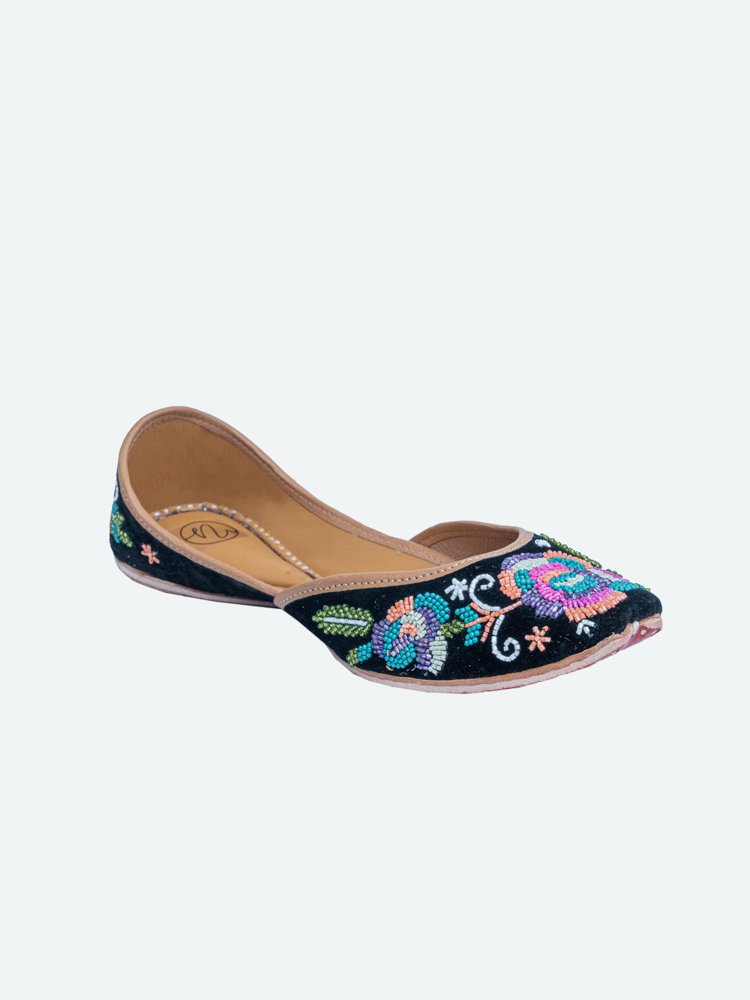 Ballerines plates noires à ornements NR By Nidhi Rathi pour femmes