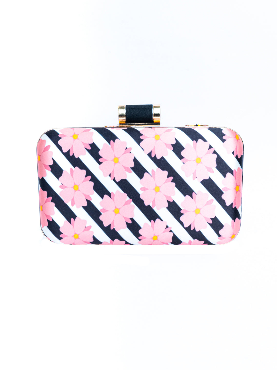 NR By Nidhi Rathi Black &amp; White Embroidered Box Clutch
