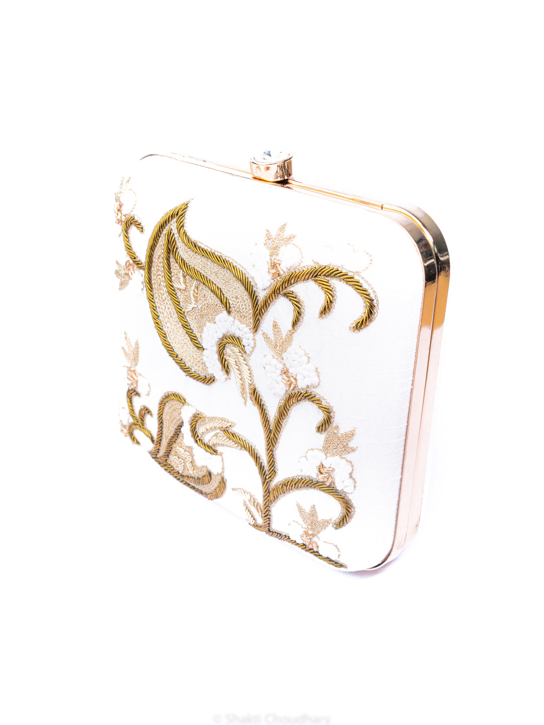 NR By Nidhi Rathi Embellished Box Clutch
