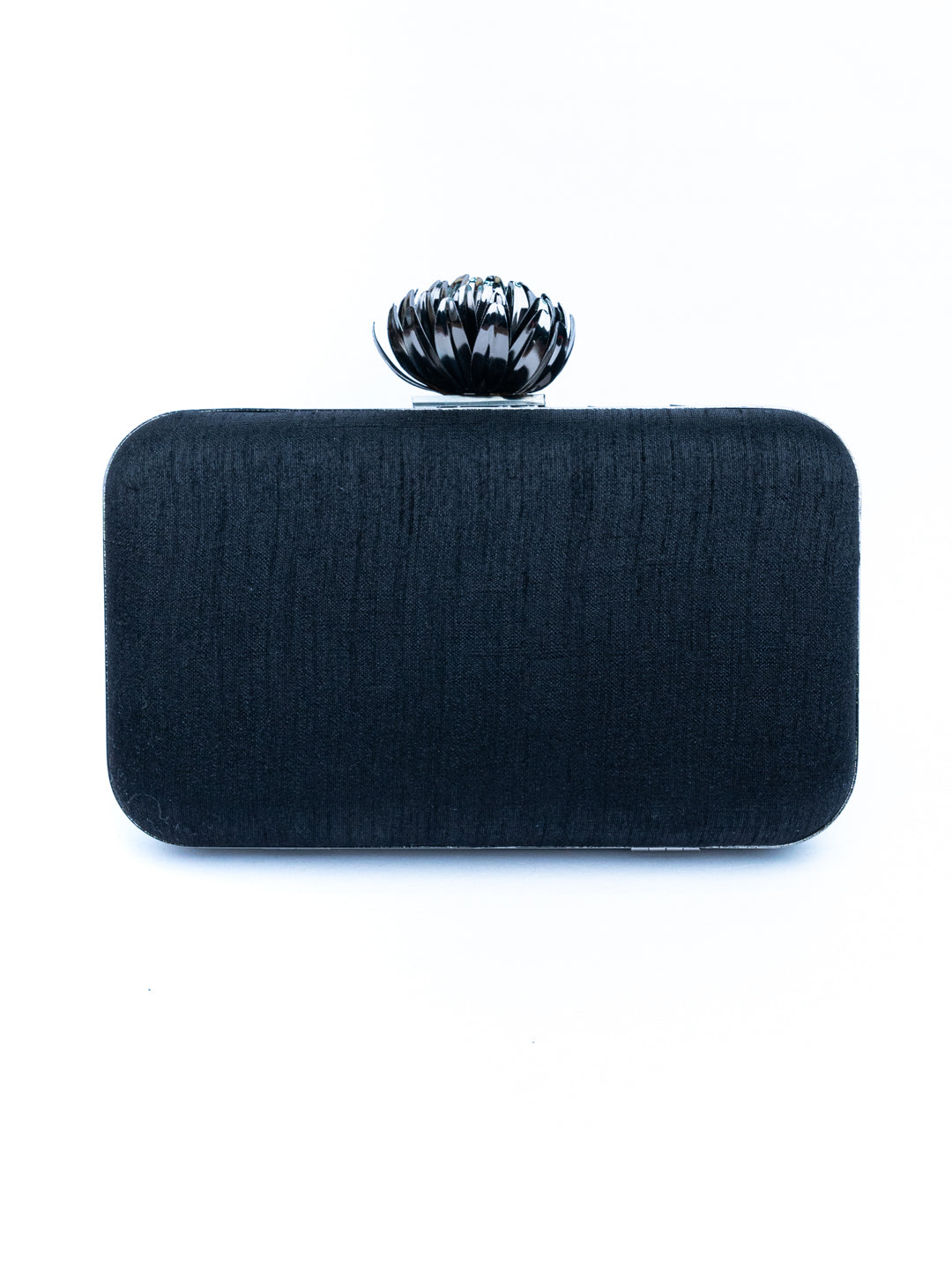 NR By Nidhi Rathi Women Black Hand Embellished Box Clutch