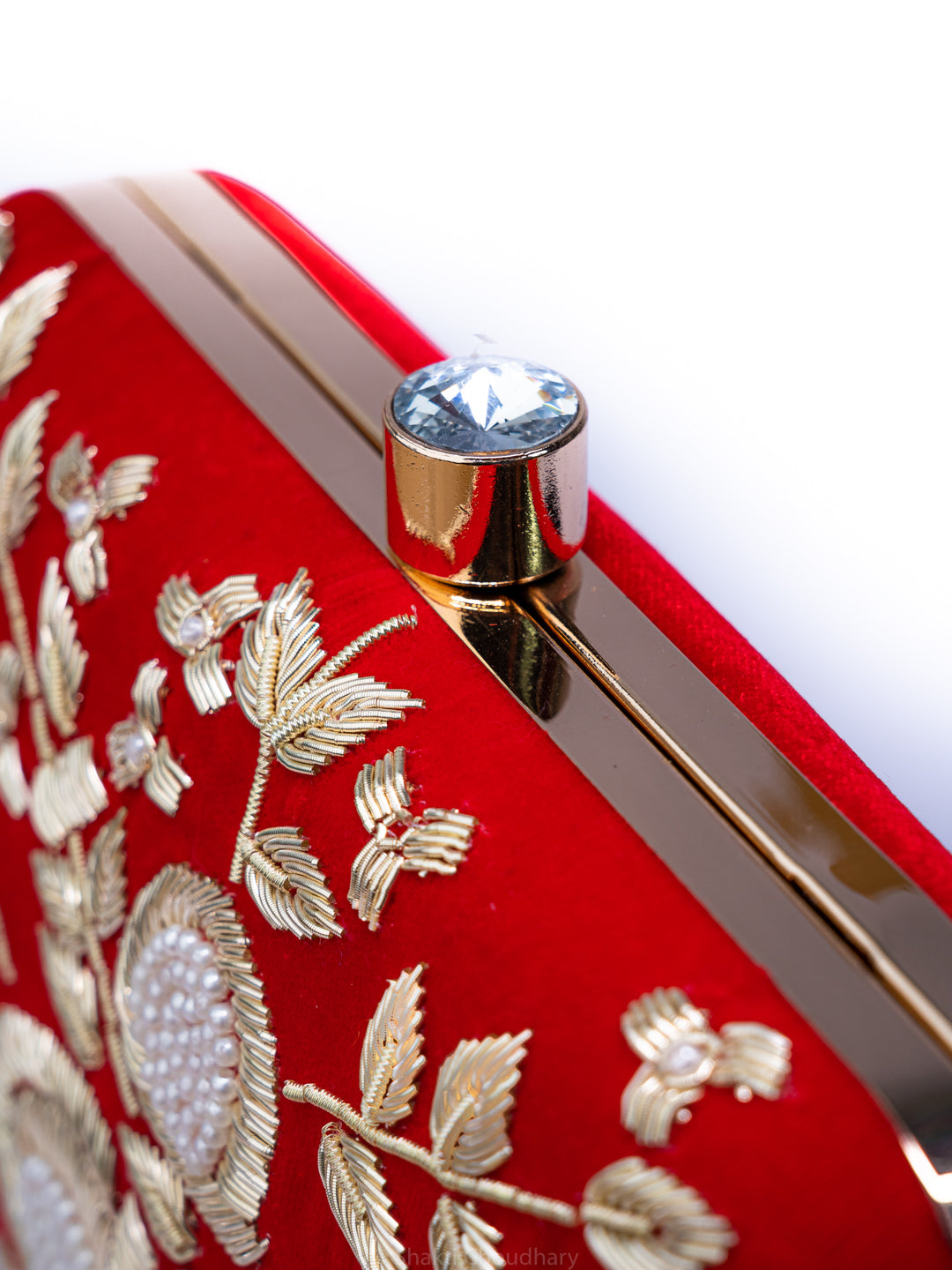 NR By Nidhi Rathi Embroidered Box Clutch