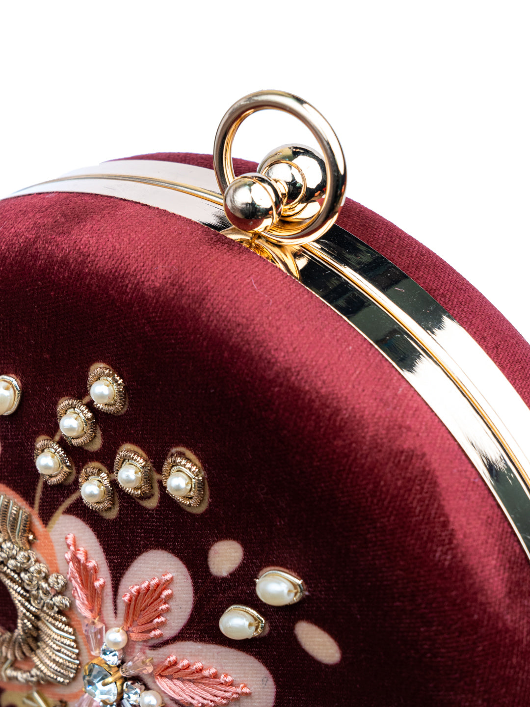 Nidhi_Rathi_Maroon_Gold-Toned_Embroidered_Box_Clutch