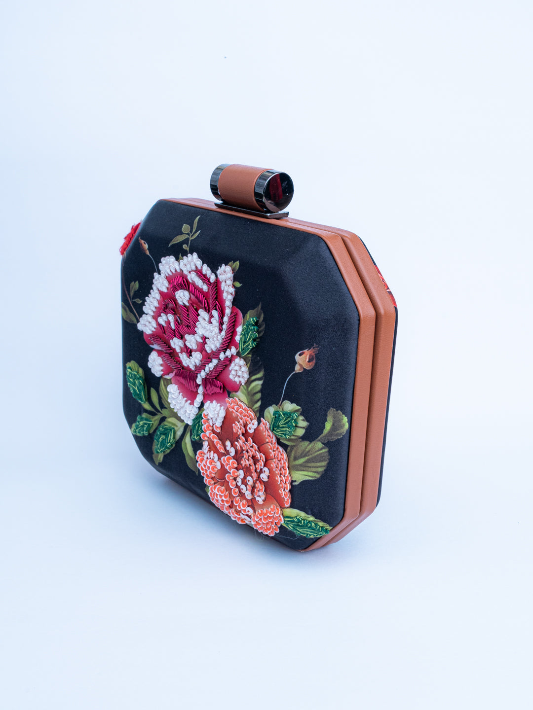 Navy_Blue_&_Pink_Embroidered_Box_Clutch_Nidhi_Rathi