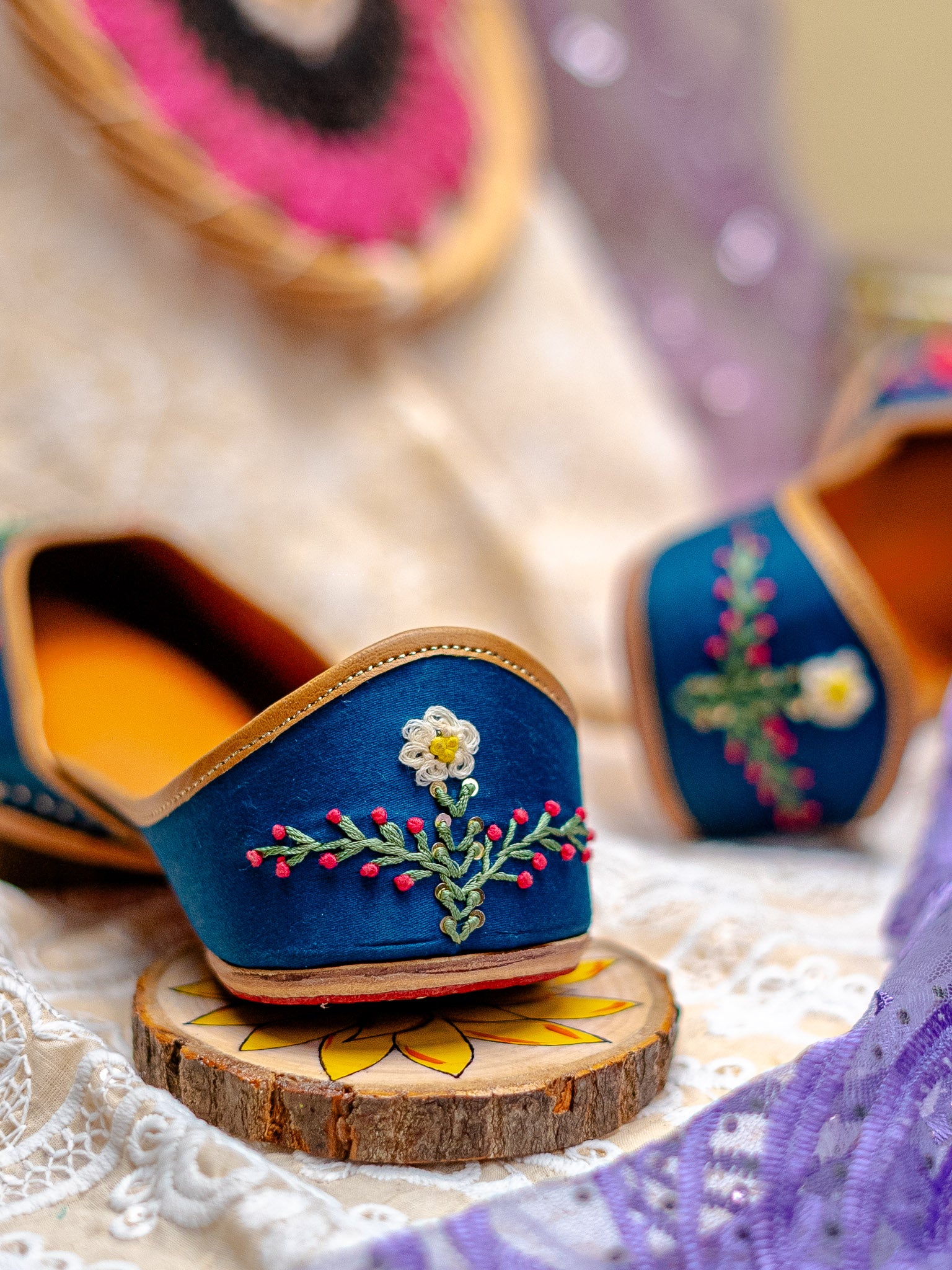 NR By Nidhi Rathi Women embroidered Mojaris Flats