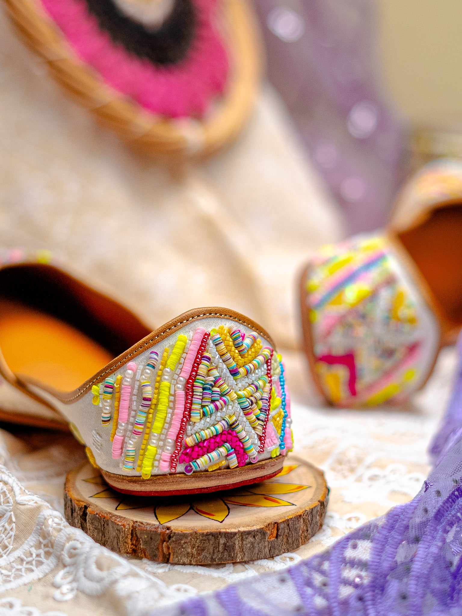 NR By Nidhi Rathi Women embroidered Mojaris Flats