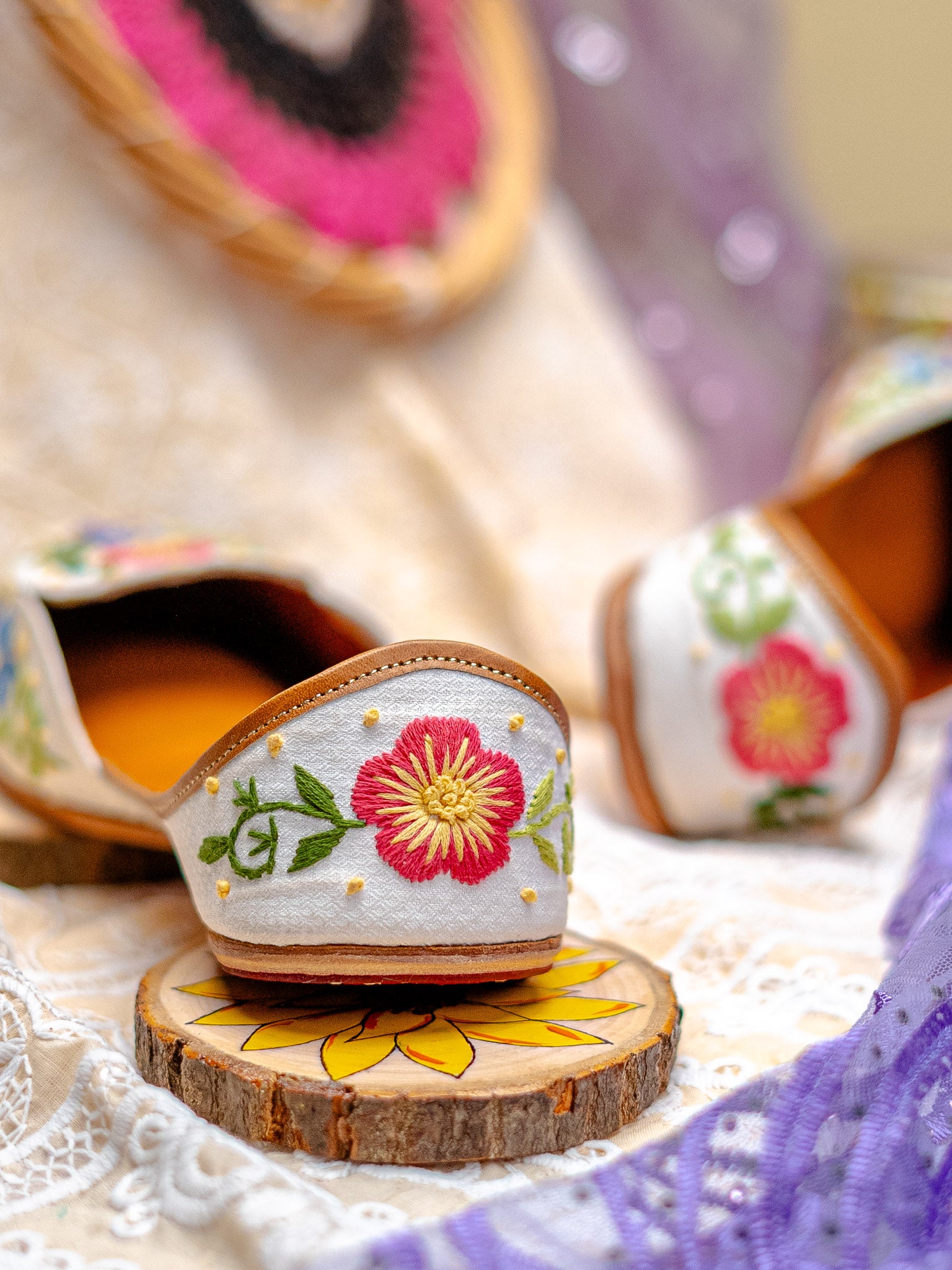 NR By Nidhi Rathi Women embroidered Mojaris Flats