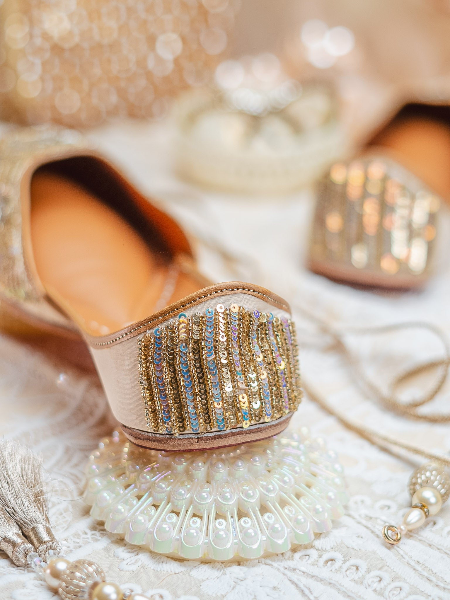 NR By Nidhi Rathi Women embroidered Mojaris Flats