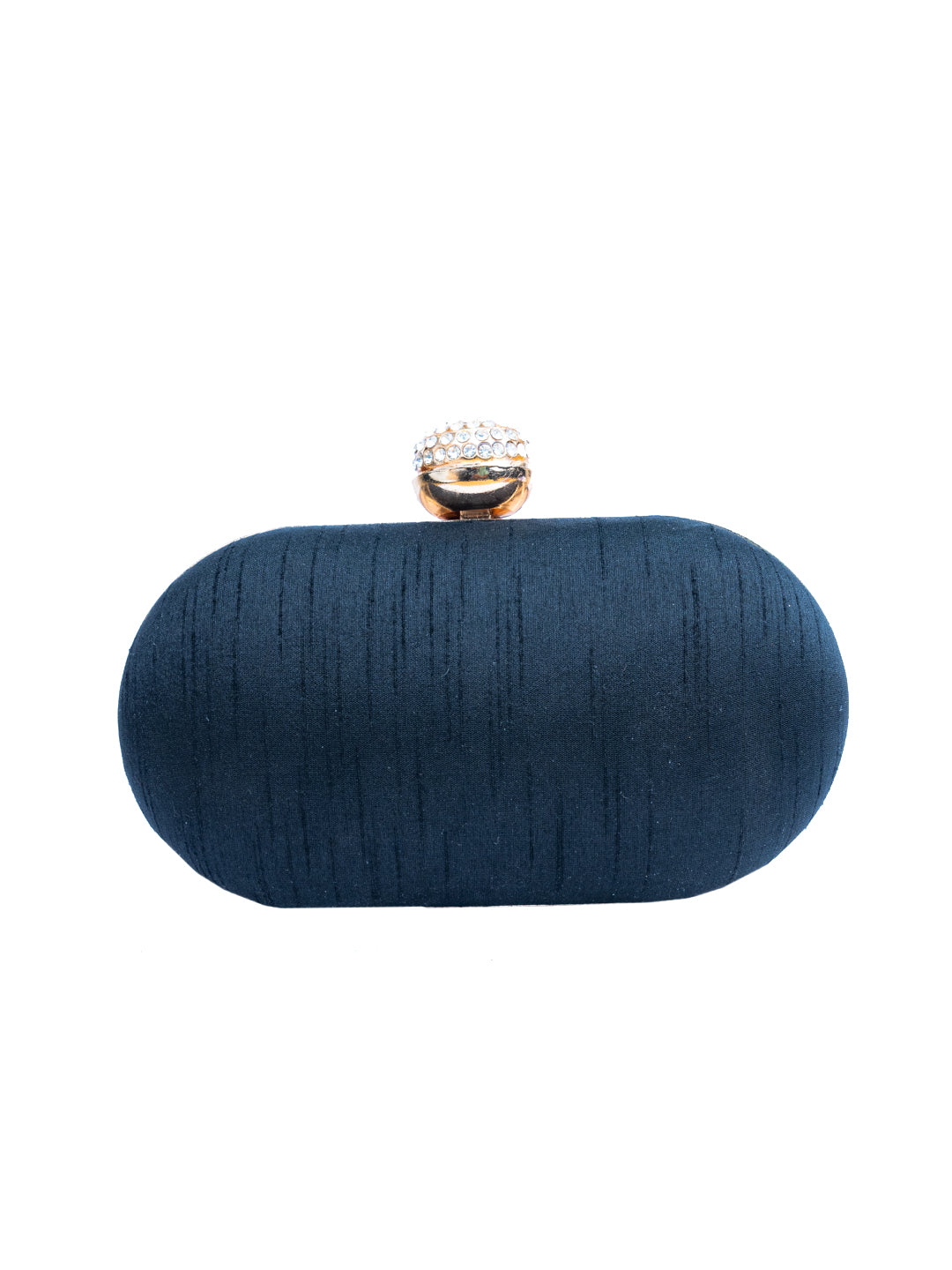 NR By Nidhi Rathi Navy Blue Purple Embellished Box Clutch
