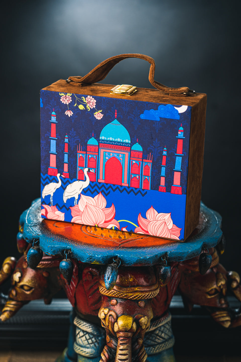 Nidhi_Rathi_Blue_Red_Printed_Box_Clutch