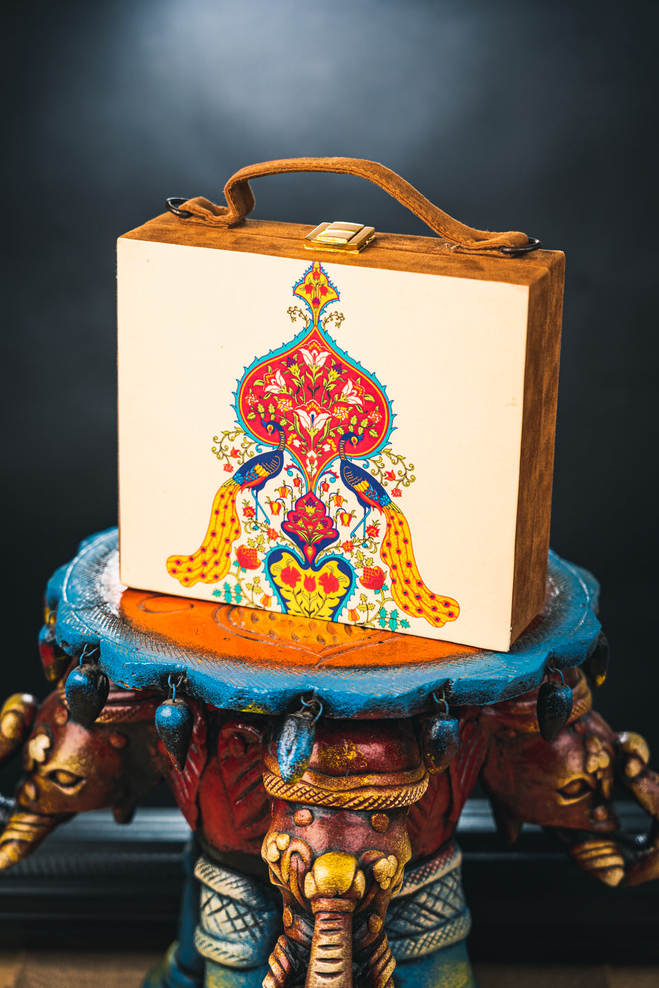Nidhi_Rathi_Women_Beige_Mustard_Traditional_Printed_Box_Clutch