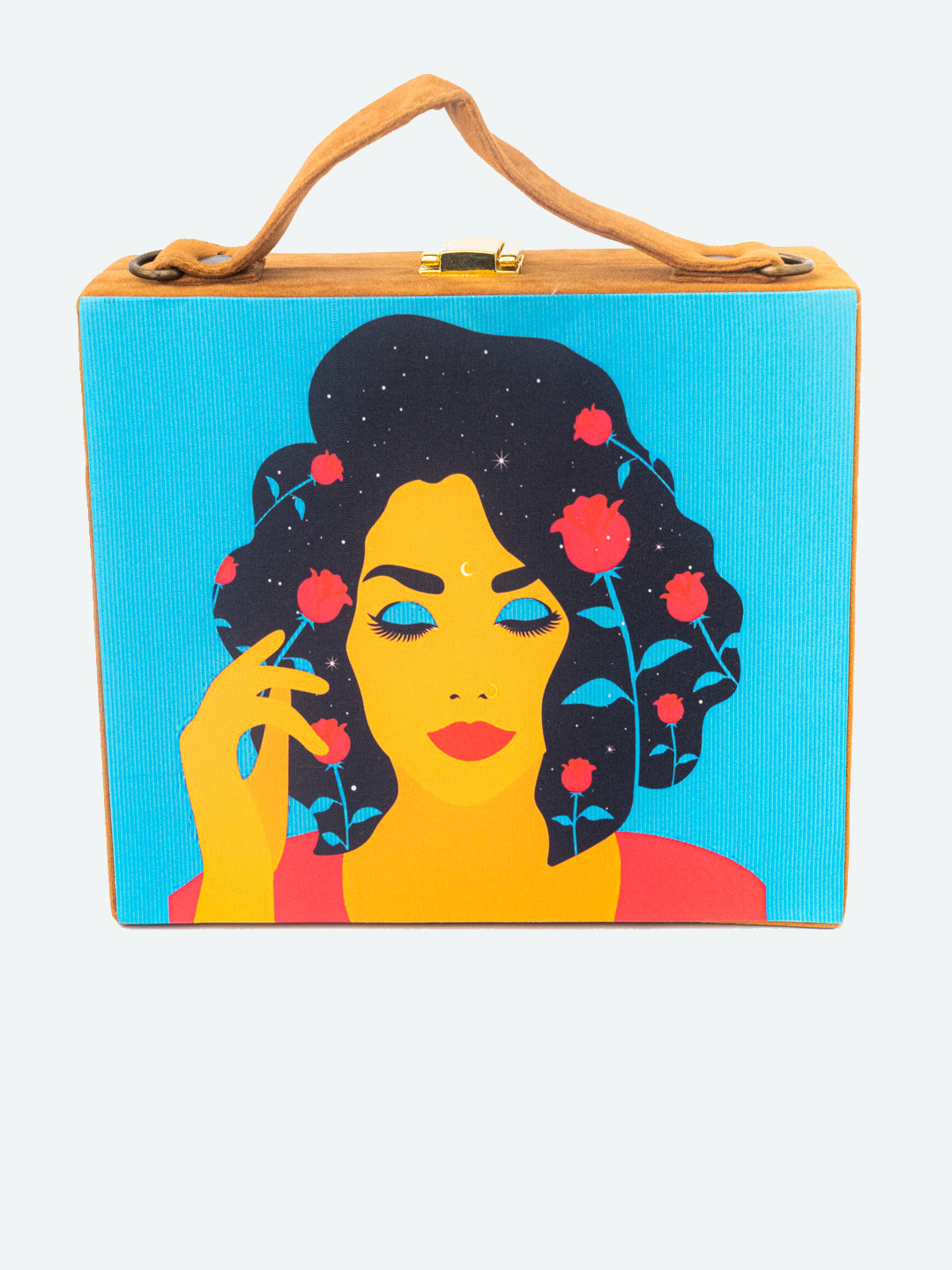 Nidhi_Rathi_Women_Blue_Mustard_Digital_Printed_Box_Clutch