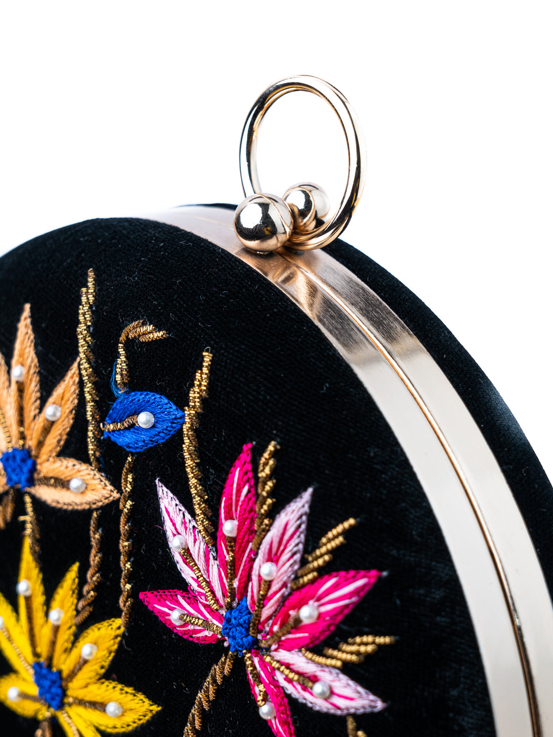 Nidhi_Rathi_Black_Pink_Embroidered_Embellished_Box_Clutch