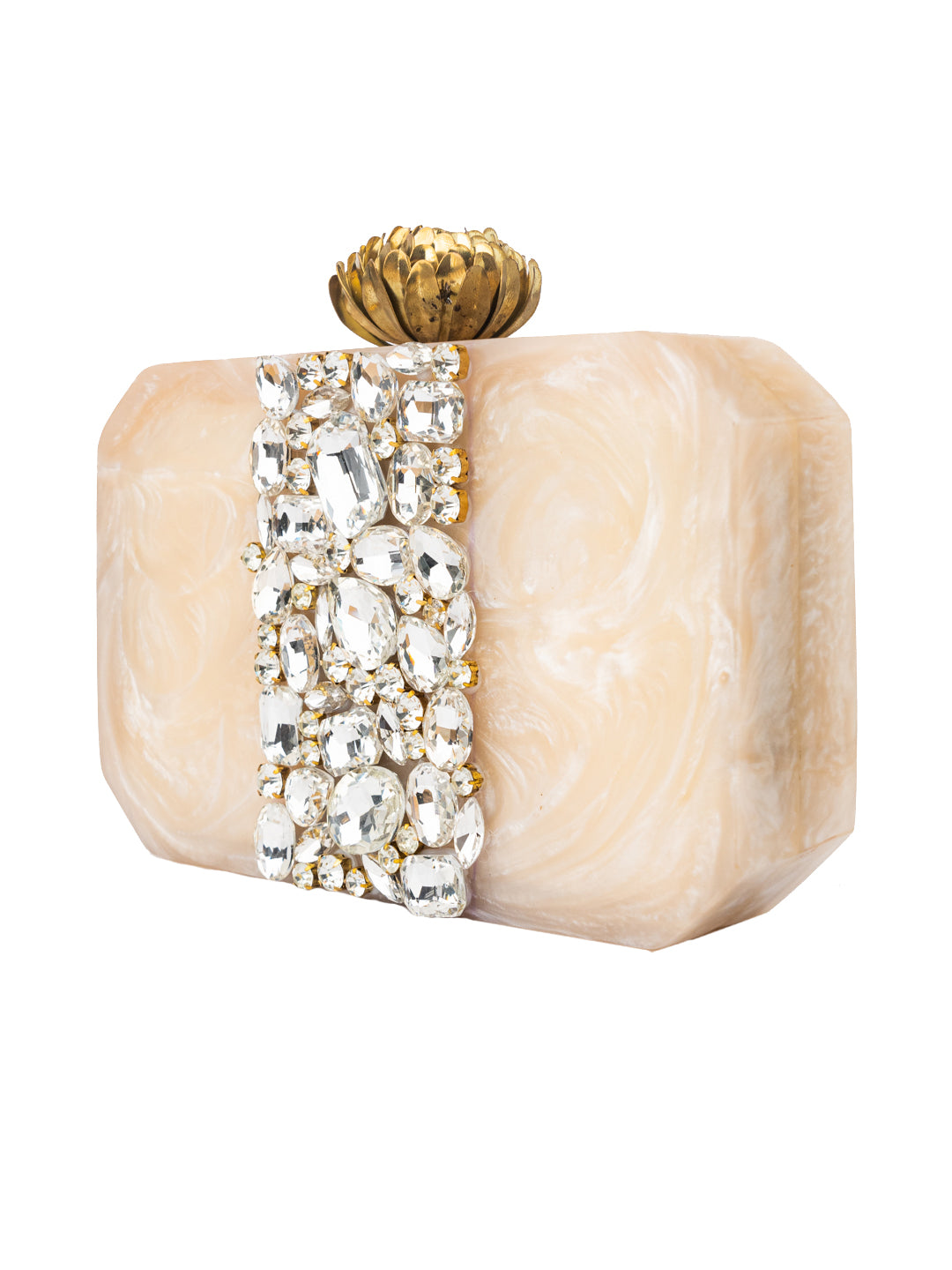 Nidhi_Rathi_Peach-Coloured_White_Embellished_Box_Clutch