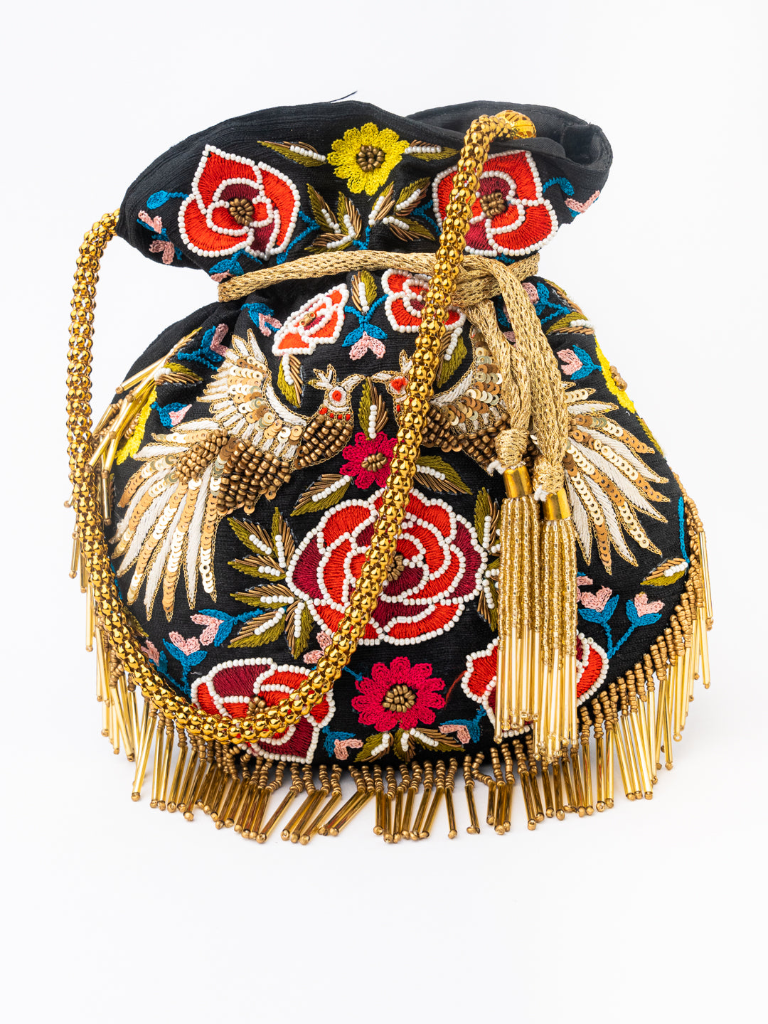 Black_Gold-Toned_Arabian_Bird_Embroidered_Potli_Clutch_nidhi_rathi