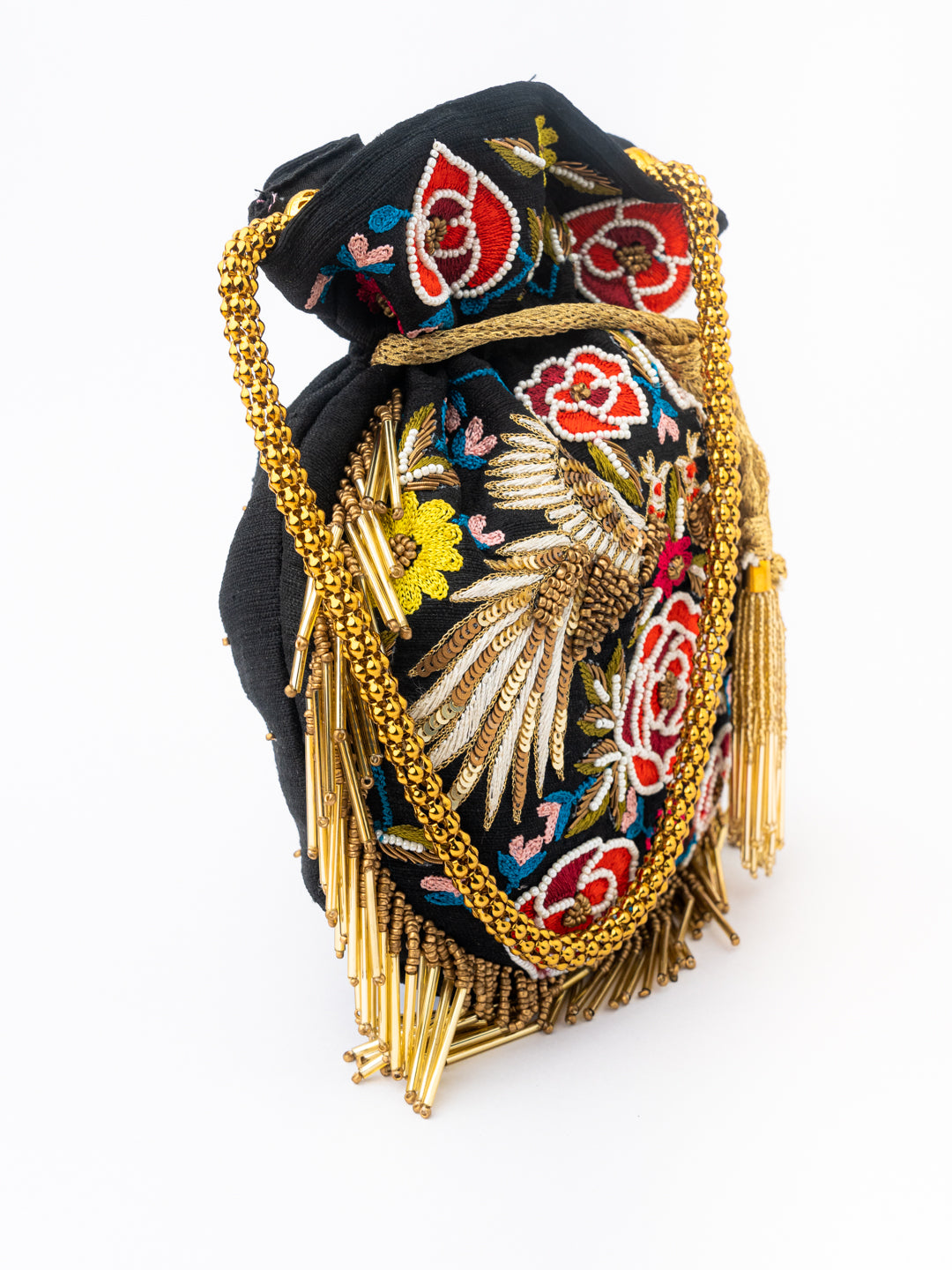 Black_Gold-Toned_Arabian_Bird_Embroidered_Potli_Clutch_nidhi_rathi
