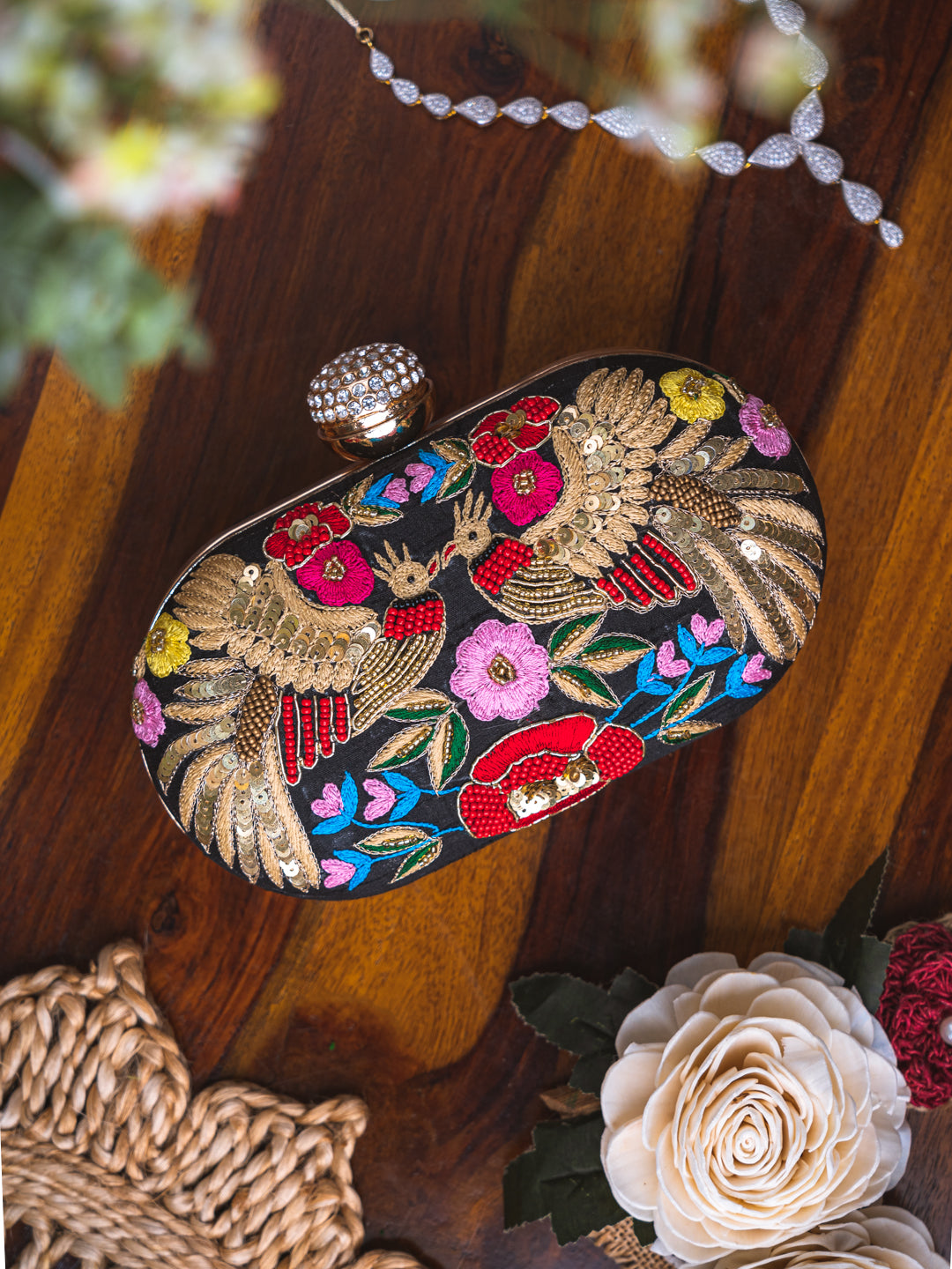 Nidhi_Rathi_Navy_Blue_Purple_Embellished_Box_Clutch