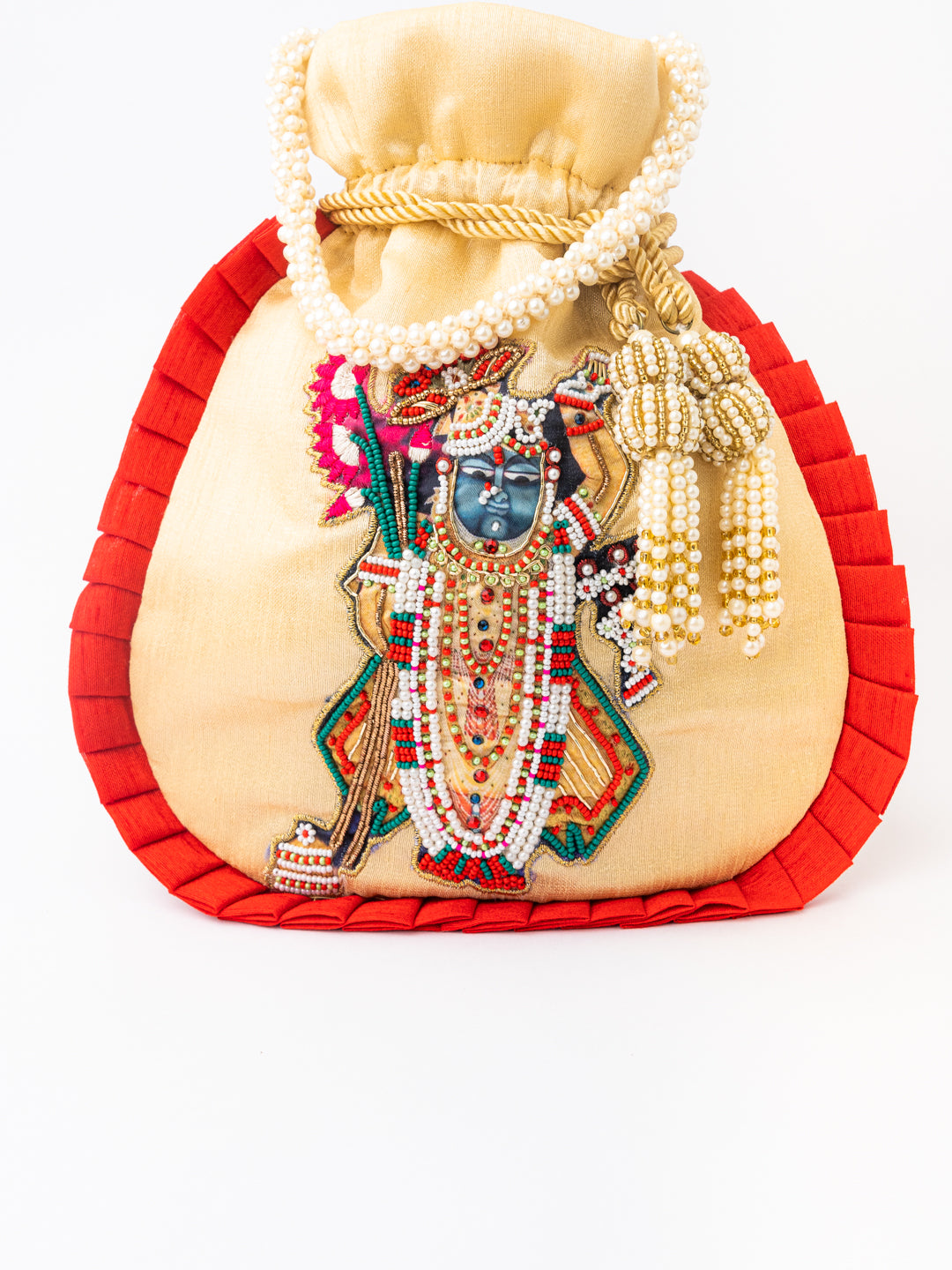 Cream-Coloured_Red_Embroidered_Potli_Clutch_nidhi_rathi
