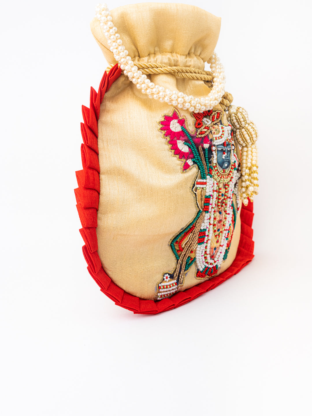 Cream-Coloured_Red_Embroidered_Potli_Clutch_nidhi_rathi