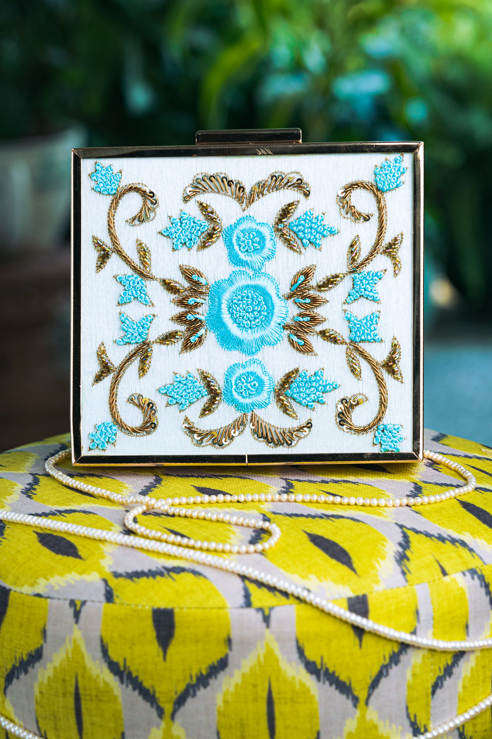 Nidhi_Rathi_Blue_Gold-Toned_Embroidered_Box_Clutch
