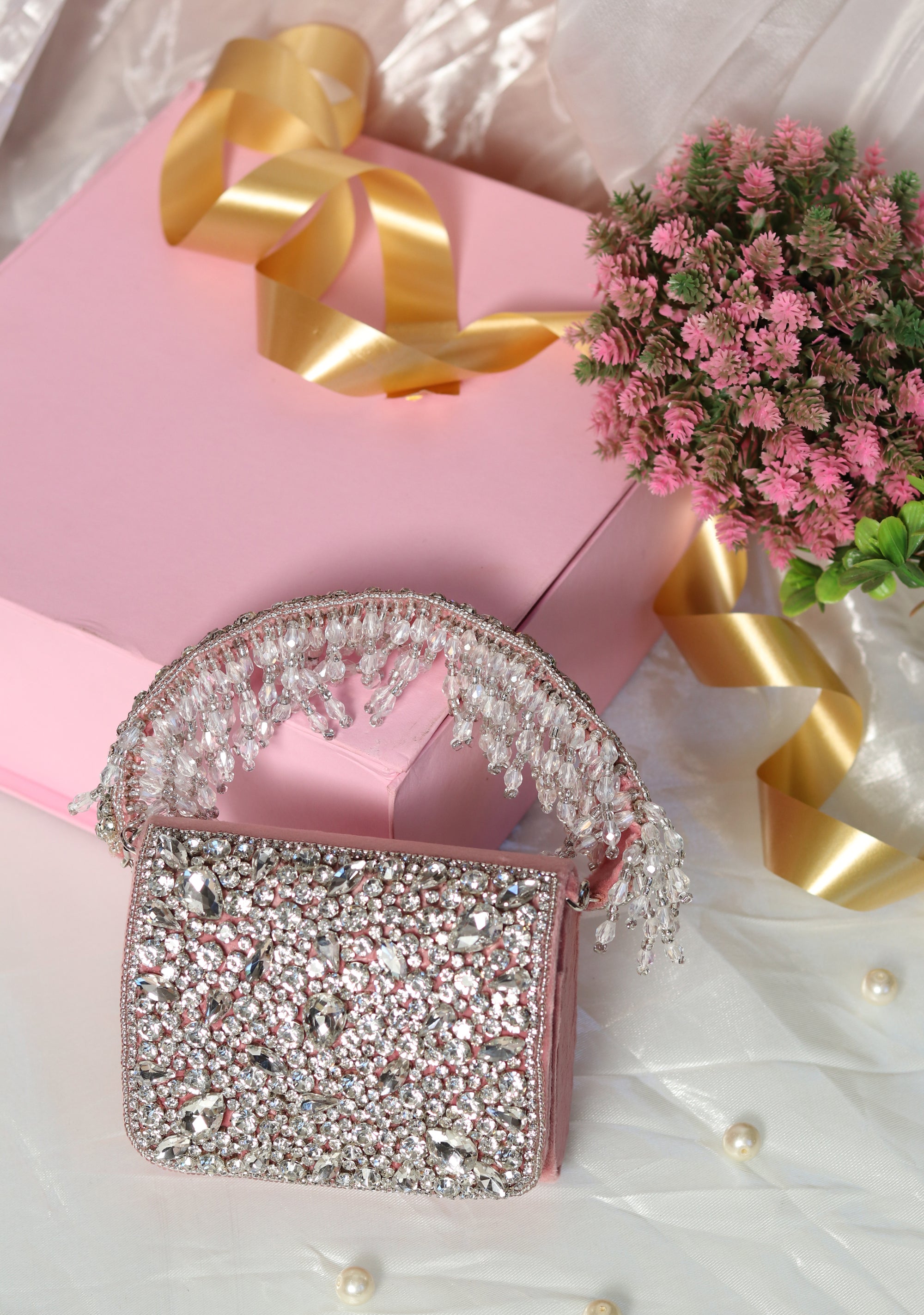 Rose_&_White_Embroidered_Box_Clutch_Nidhi_Rathi